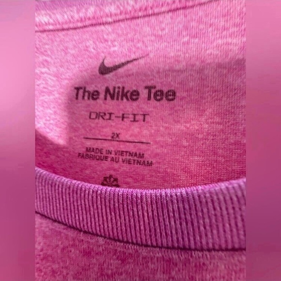 NIKE Pink Heather Dri-FIT Tee - Picture 3 of 4